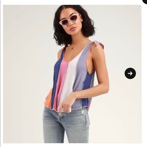 Free People Multi-color Carousel Tank Top/Cami
